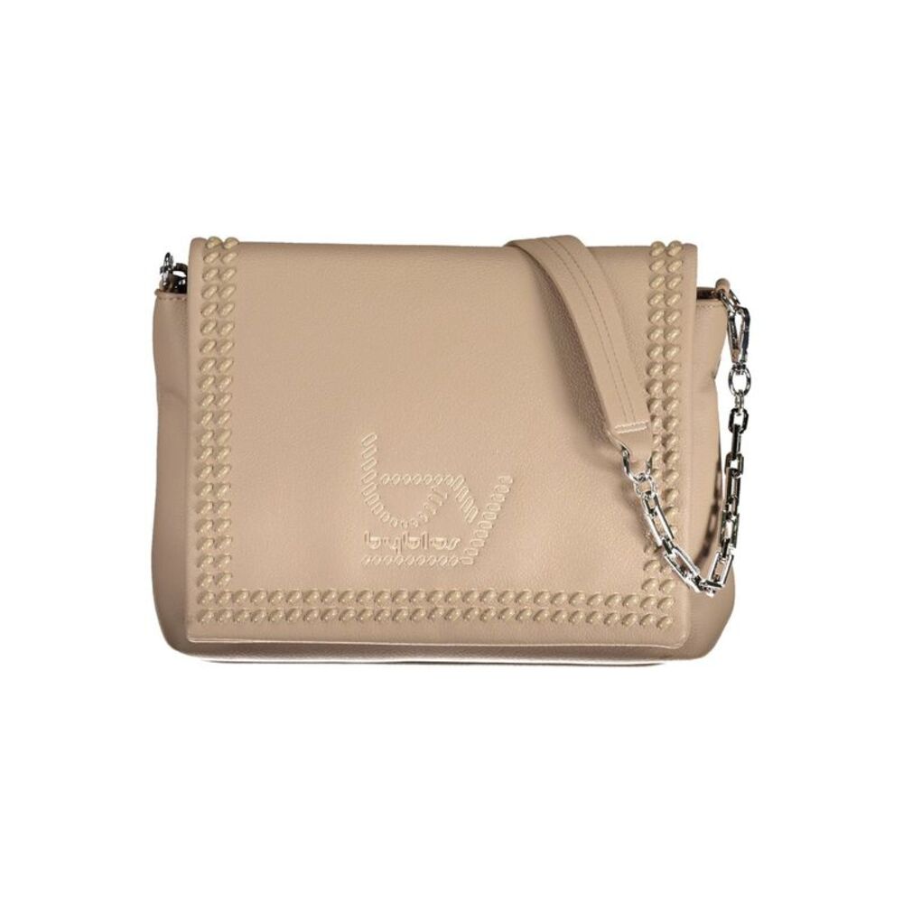 BYBLOS Embossed Shoulder Bag Women Beige Handbags